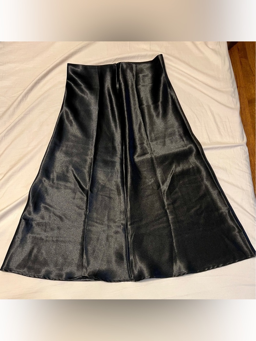 Long Satin Like Material Skirt